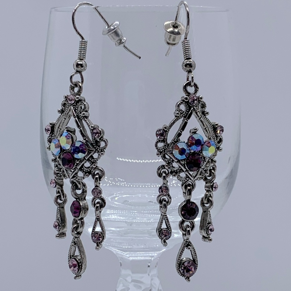 Chandelier Aurora Borealis Dangle Earrings